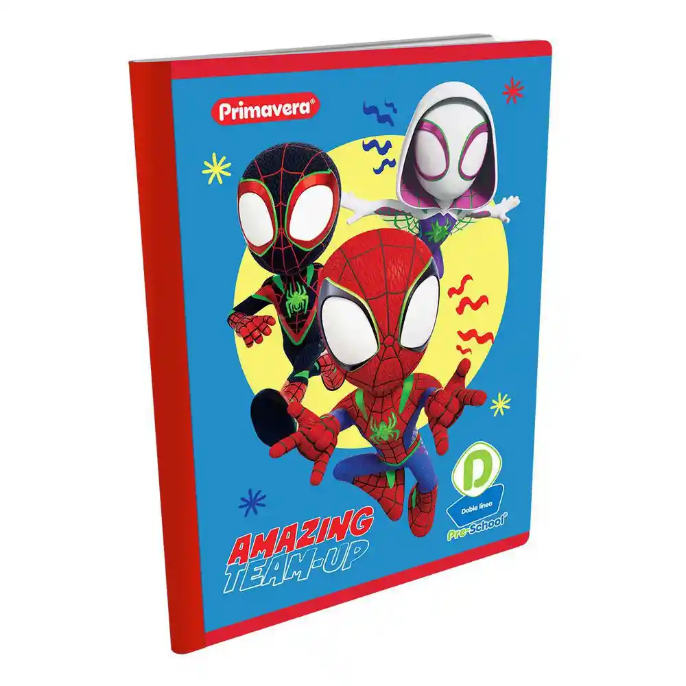 Cuaderno Doble Linea / Ferrocarril 100 Hojas Cosido Primavera