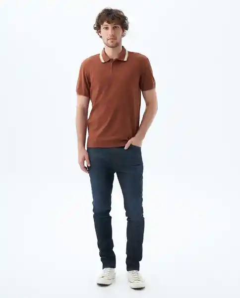 Camiseta Hombre Color Café Talla M 809F001 Americanino