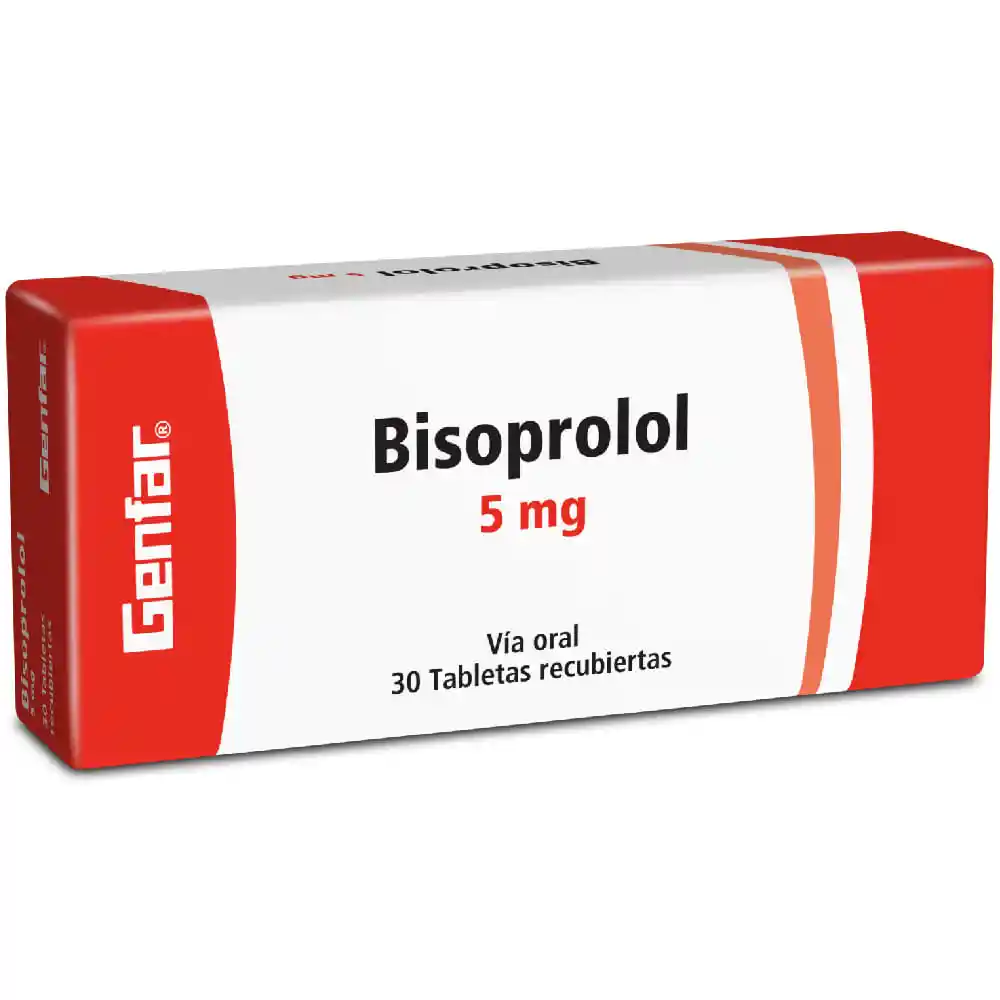 Bisoprolol 5 Mg 30 Tabletas Gf M 17484