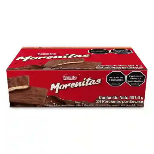 Galletas dulces MORENITAS cubiertas con chocolate 24 Unds x 561,6g