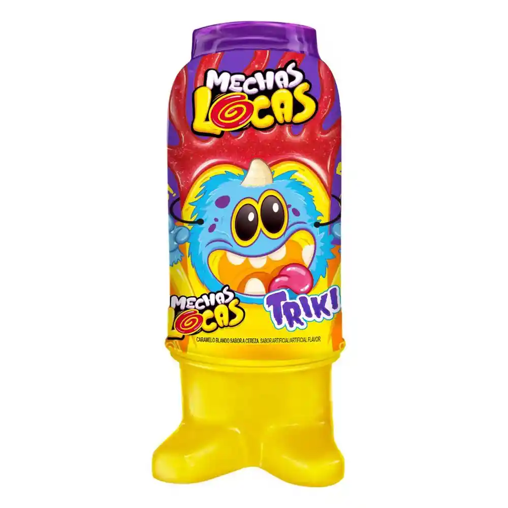  Mechas Locas Caramelo Blando Sabor a Cereza Triki 