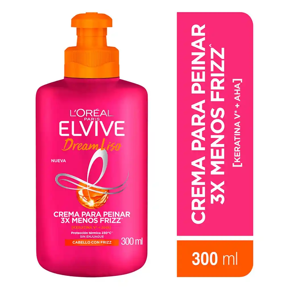 Crema Peinar Elvive Dream Liso Keratina