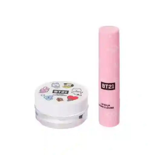 BT21 Set de Cuidado Balsamo Labial Hidratante Con Color