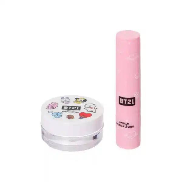 BT21 Set de Cuidado Balsamo Labial Hidratante Con Color