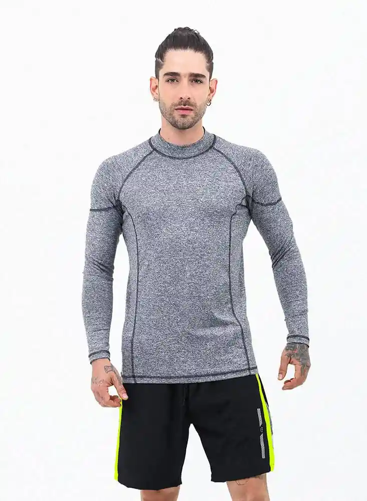 Camiseta Ml M-gris Negr