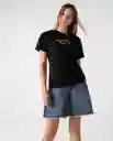 Camiseta Mujer Negro Talla M 602G020_NEG194004 Americanino
