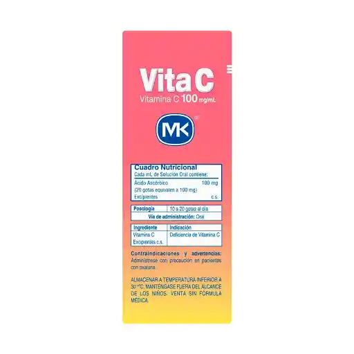 Vita C Vitamina Sabor a Fresa (100 mg /mL )