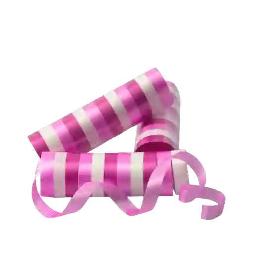 El Tío Serpentina Satinada Rosado Con Blanco