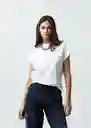 Camiseta Mujer Crudo Puro Claro Talla S 502G004 Naf Naf