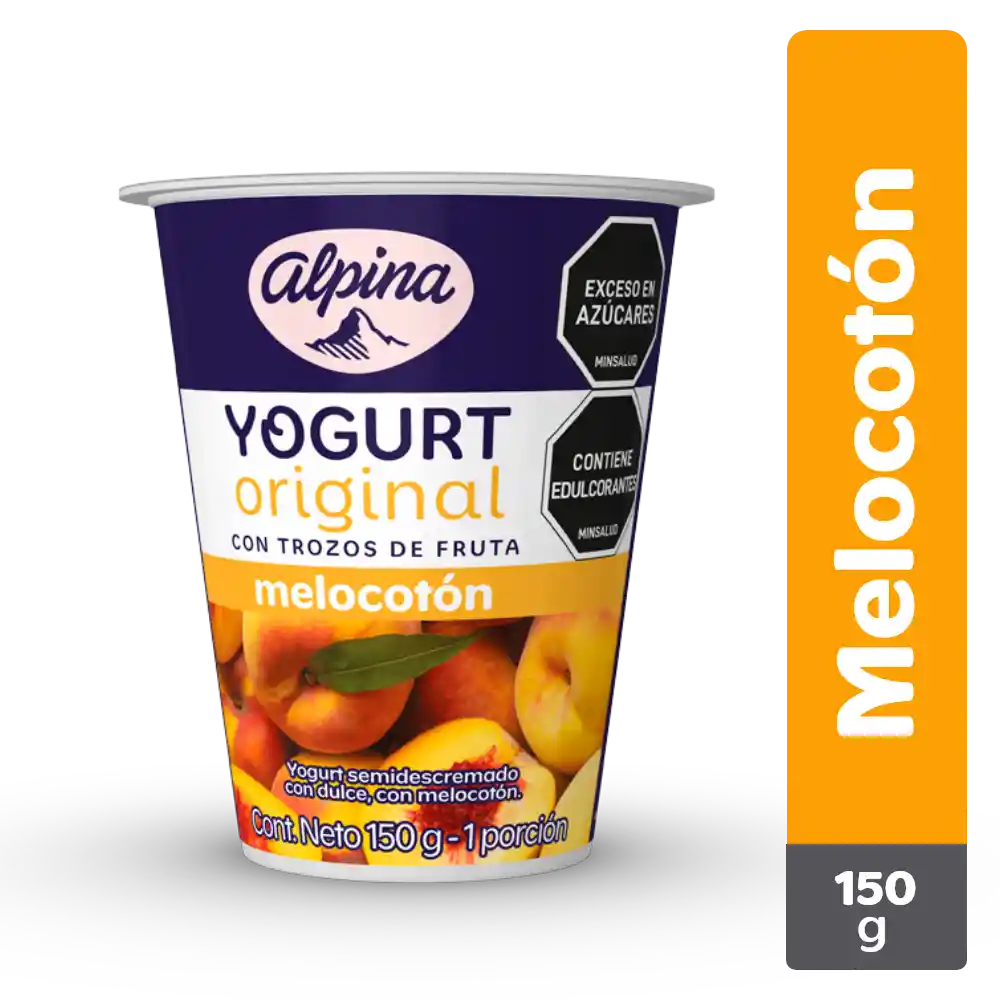 Yogurt Original Alpina Melocotón Vaso 150g