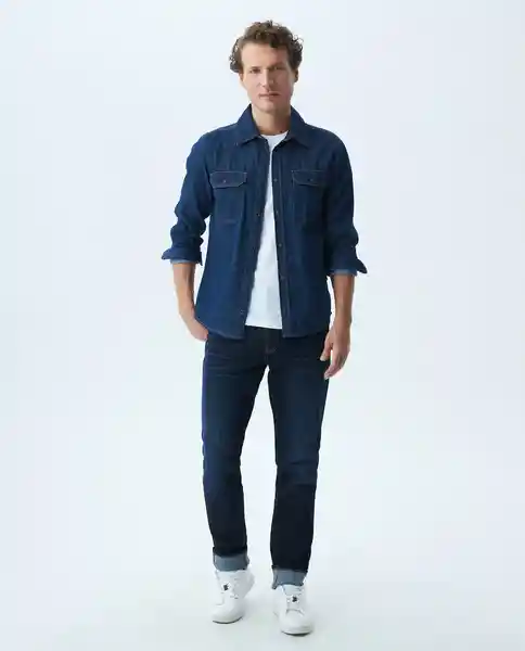 Camisa Unisex Oscura Azul Clásico Oscuro Talla L Hombre Chevignon