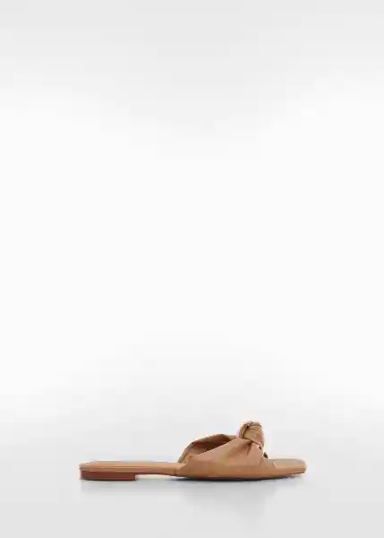 Sandalias Moni Camel Talla 35 Mujer Mango