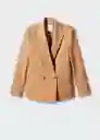 Blazer Americana Greta Camel Talla 24 Mujer Mango