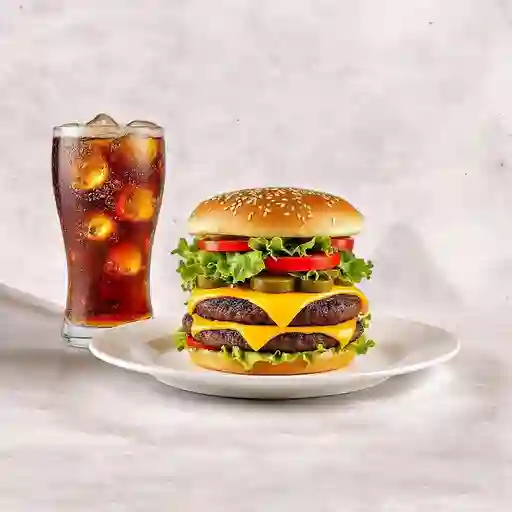 Hamburguesa más gaseosa