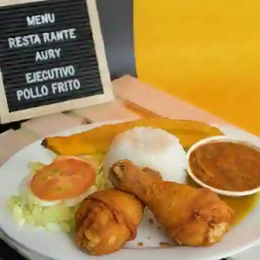 Ejecutivo con pollo frito