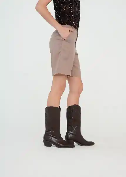 Short Gaby Mujer Crudo Novia Claro Talla 6 459g303 Naf Naf