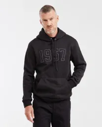 Buzo Hoodie Graphic 1957 Negro Sombrio Ultraoscuro L Chevignon