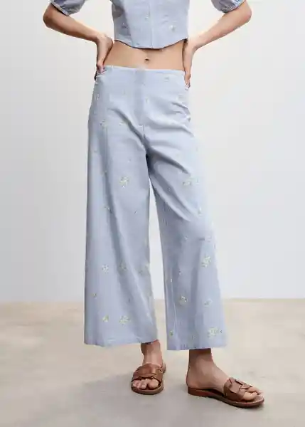 Pantalón Daisy-h Azul Talla S Mujer Mango