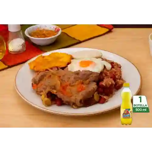 Combo Calentado con Carne Asada + Hit Maracuyá 500 ml
