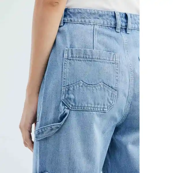 Jean Special Fit Wide Leg Mujer Azul Claro Talla 10 Chevignon