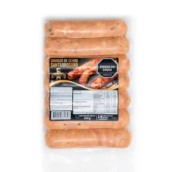 Madrileña Chorizo Cerdo Santarrosano