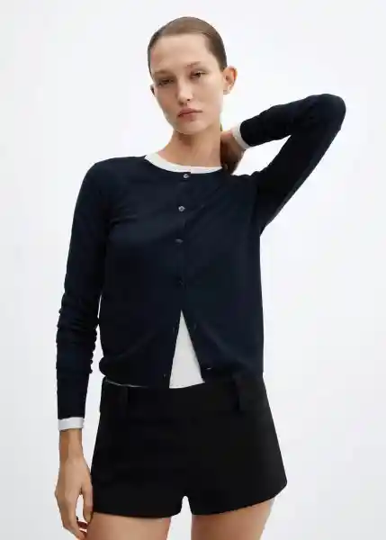 Cárdigan Lukabob Navy Talla M Mujer Mango