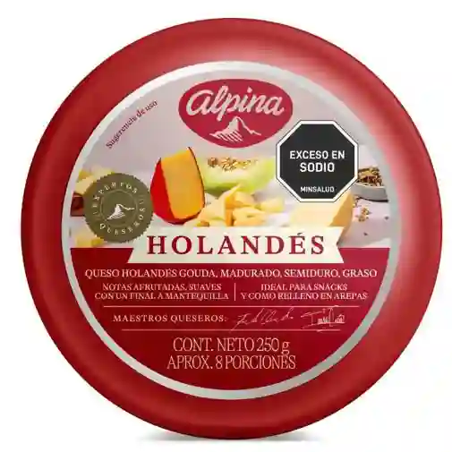 Queso holandés alpina bloque 250 g