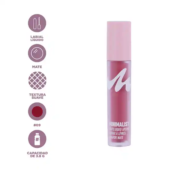 Lápiz Labial Líquido Mate Serie Minimalist 09 Miniso