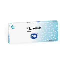 MK Nitazoxanida Antiparasitario (500 mg) Tabletas Cubiertas