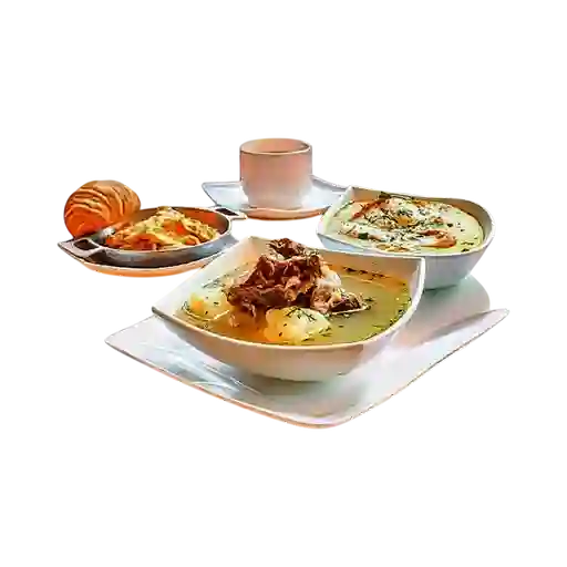 Caldo con Bebida