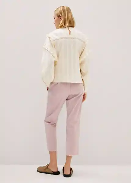 Pantalón Lena Rosa Pastel Talla 18 Mujer Mango