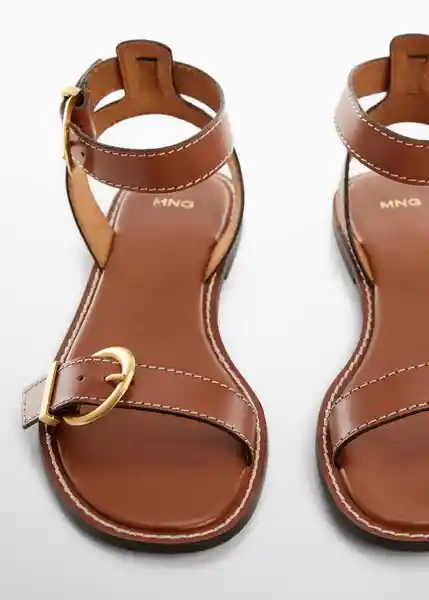 Sandalias Isla Cuero Talla 35 Mujer Mango