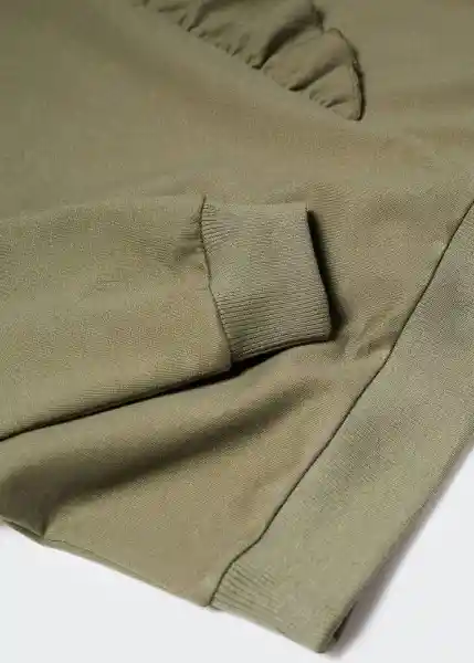 Sudadera Frill Khaki Talla 08 Niñas Mango