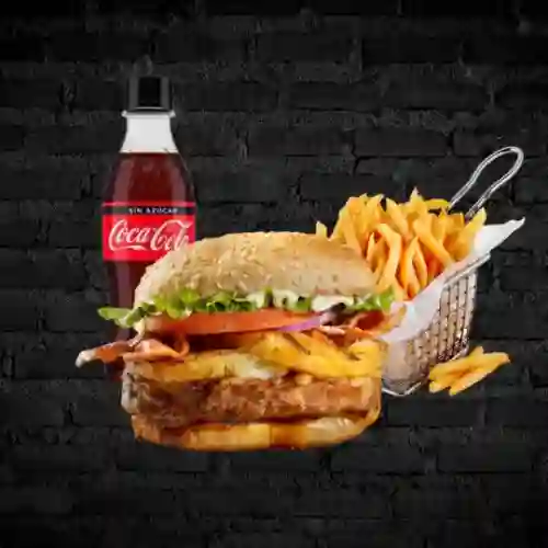 Bacon Hawai + Papas + Coca Cola