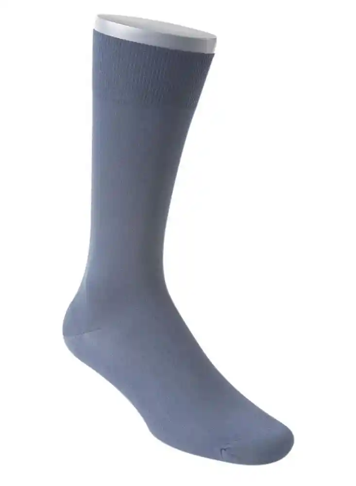 Calcetin Formal Liso Trelon Punto Blanco 55410