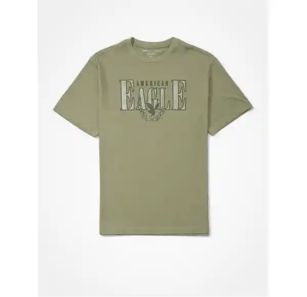 Camiseta Hombre Color Verde T. Large American Eagle