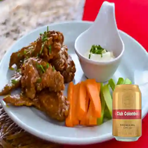 Combo alitas x 8 + club col. dorada