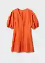 Vestido Mogambo C-H Naranja Talla XS Mujer Mango