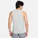 Nike Polera Miler Tank Para Hombre Gris Talla XL