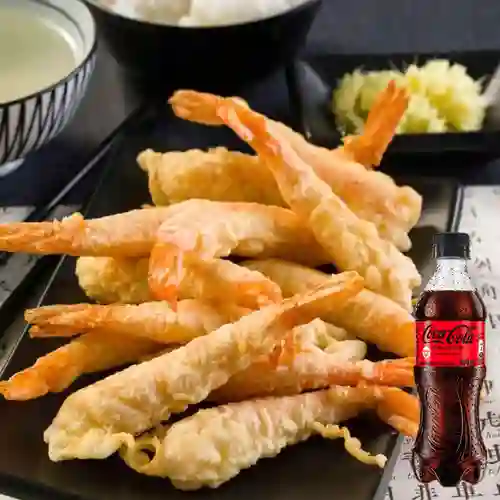 Langostinos en Tempura Japonesa +Cocacola S/az 400ml