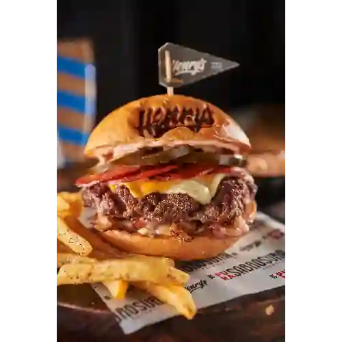 Hamburguesa la Pepe + Papas Gratis