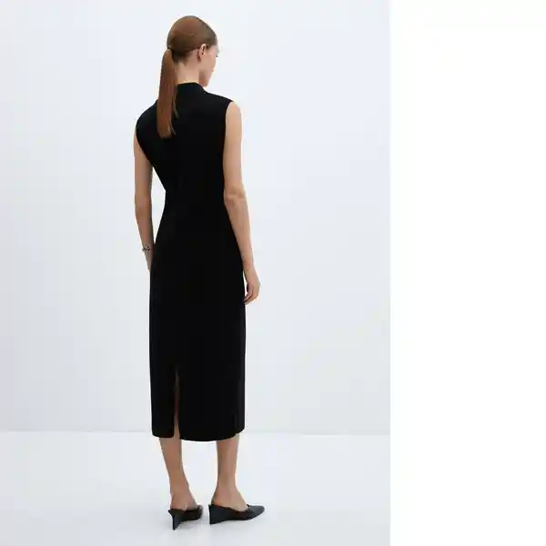 Vestido Mazip Negro Talla 24 Mujer Mango