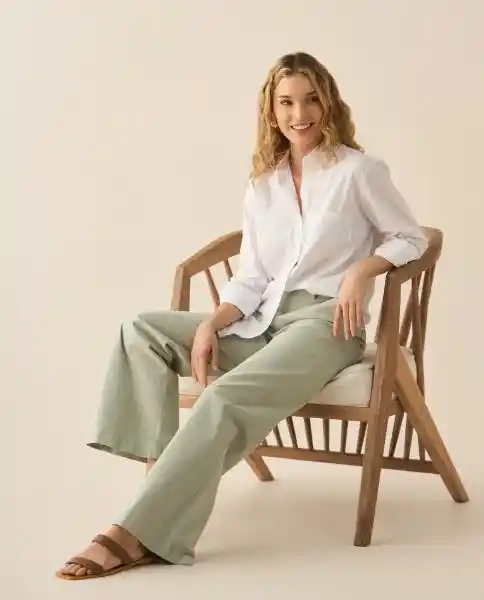 Pantalón Verde Hibernal Claro Talla 12 633G011 Esprit