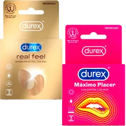 Combo Durex Condon Real Feel + Durex Condon Maximo Placer