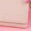 Billetera Para Mujer Letras en Relieve Rosa Miniso