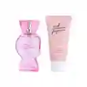 Set de Regalo Perfume y Crema Corporal Pink Romance Rose Miniso