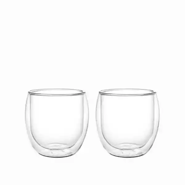 Set Vaso Doble Pared Curvo 350 mL Ambiente Gourmet