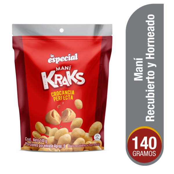 La Especial Kraks Maní Recubierto y Horneado 140g