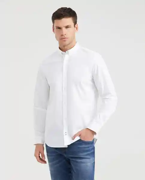 Camisa Line Shirt Masculino Blanco 0 Claro Talla M Chevignon