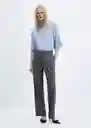 Camisa Mateos Azul Talla L Mujer Mango